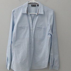 5/$20 New York 7th Avenue Lt Blue Button Down Shirt - Size L